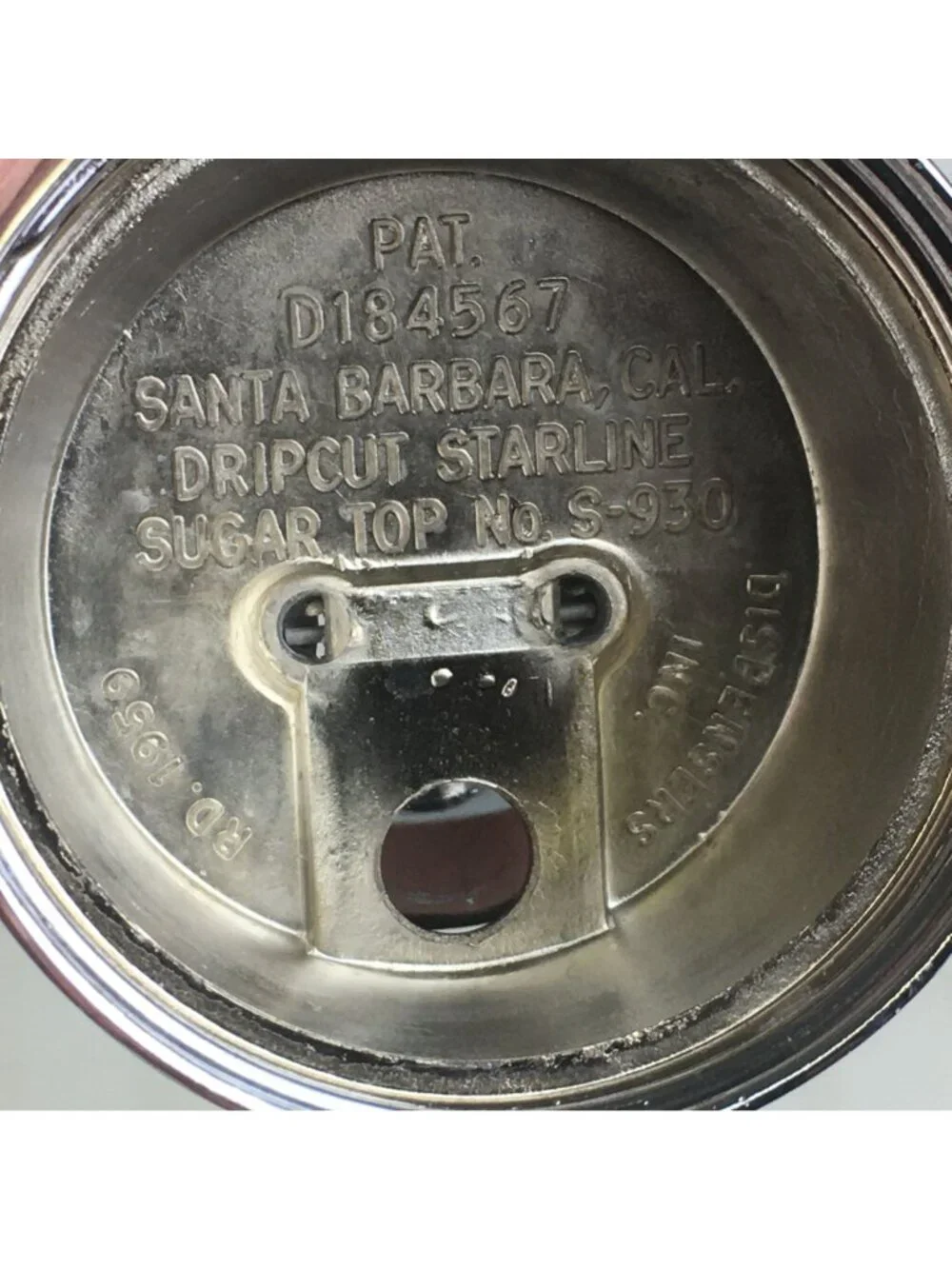 Vintage Cornflower Sugar Dispenser Container by Dispensers Inc Santa Barbara Ca